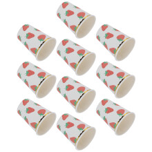10Pcs Strawberry Disposable Party Tableware Set - Cups & Trays for Birthday