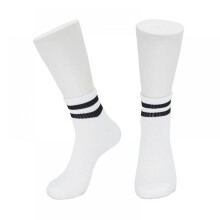 Strømper med mellemlang rør, tynde strømper, herre, stribede, åndbare, sommer- og efterårssportssokker, afslappede strømper, polyester, bomuld,