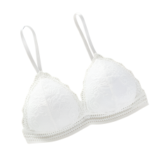 Damen-BH aus französischer Spitze, verstellbar, dünn, sexy, tiefer V-Ausschnitt, Dreieckskörbchen.