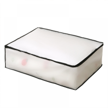 Sac de rangement pour couette translucide, boîte de rangement pour couette en PEVA, résistant à la poussière et à l'humidité, sac de