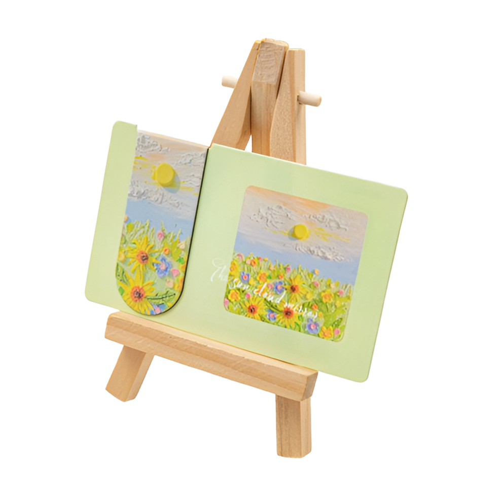Oil Painting Series Magnetic Bookmark Children's Prizes Small Gift Page Clip Creative Student Stationery Magnet Bookmark Clip