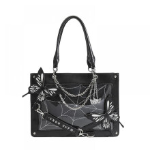 Tmavý vietor bludisko motýľ bolesť Taška taška bludisko motýľ bolesť taška dievča drží crossbody taška