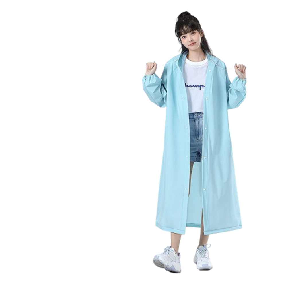 Non-Disposable Portable Adult Card Raincoat Poncho Outdoor Transparent Conjoined Children Raincoat 9558830287937