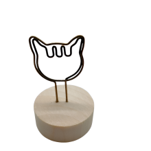 Kreativer runder origineller Notizclip aus Holz und Eisen, Visitenkartenhalter, Nachrichtenhalter, Fotohalter, Tasche.