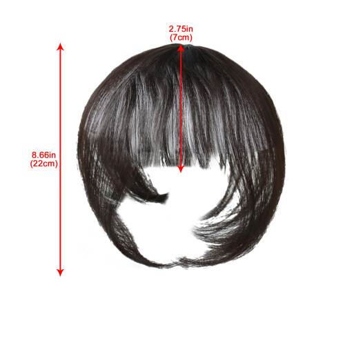 Extensions μαλλιών με κλιπς, περούκα Invisible3D Air Bangs, φυσικό, λεπτό στυλ με κομμάτια στους 2
