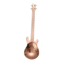 Roestvrijstalen lepel in gitaarvorm voor koffie, thee en andere dranken – 1 stuk. Creatief ontwerp in de vorm van een muziekinstrument.