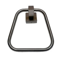 Anneau porte-serviettes trapézoïdal en acier inoxydable, fixation murale pour salle de bain, anneau porte-serviettes rond
