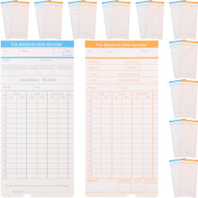 100 folhas de controle de ponto de funcionários - Trabalho com atolamento de papel