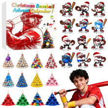 Baseball-adventskalender med lys og timer