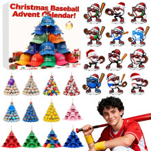 Calendrier de l'Avent 24 pièces sur le thème du baseball avec minuteur, brosse à dents et fonction dégivrage – Compatible avec WR9X502