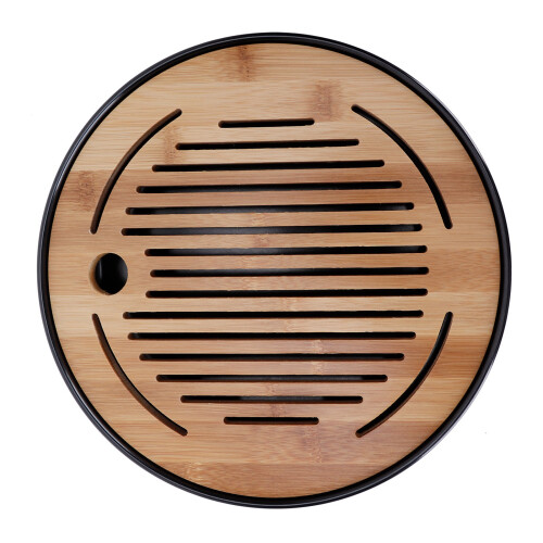 Elegant Bamboo Tea Tray with Storage 1