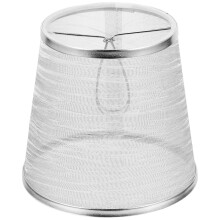 Abat-jour cylindrique en tissu argenté FRCOLOR pour la maison, avec bords métalliques résistants, créateur d'ambiance chaleureuse, petit abat-jour