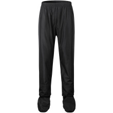 Atmungsaktive wasserdichte Fahrrad-Regenhose mit Schuhüberzügen EU 2XL Schwarz