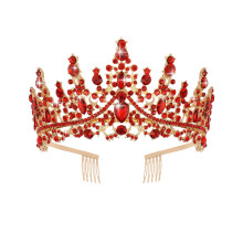 Kristalli Tiara Kruunu 14cm Monivärinen Seos