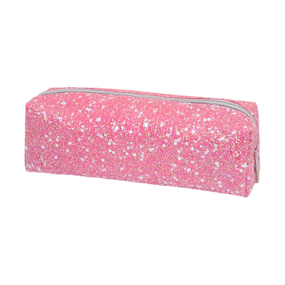 Kawaii Glitter Pencil Case & Cosmetic Bag â Sequin Stationery Organizer for Women/Men, Portable Storage for Office, College, Travel