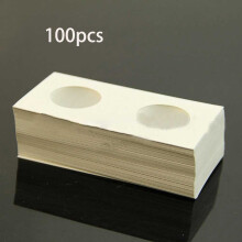 Muntenhouder met nietjes van 40 mm, 2 inch, transparant display, bescherming voor centen, 100 stuks