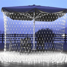 Luzes solares de rede para exterior: cordões de luzes decorativas coloridas e à prova d'água para decoração de jardins e festas.