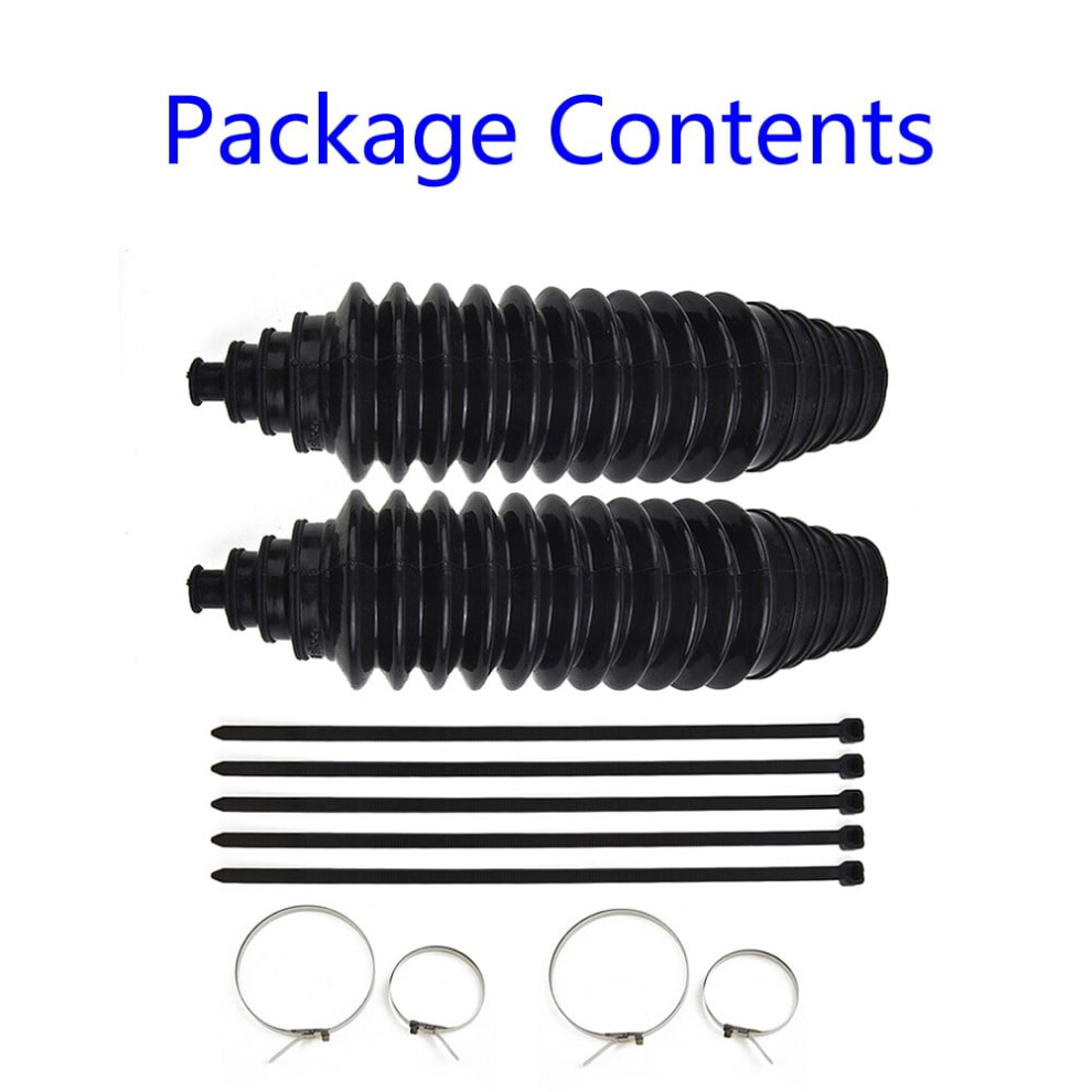 Car Accessories -Metal Silicone Rack Pinion Steering Gaiter Pinion Boots+Cable Ties+Clamp Kit Car Silicone Maintenance Tool Black 9028731141015