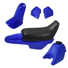 Muovinen lokasuojan runko-osa, istuimen polttoainesäiliösarja Yamaha PW50PY50Blue -malliin