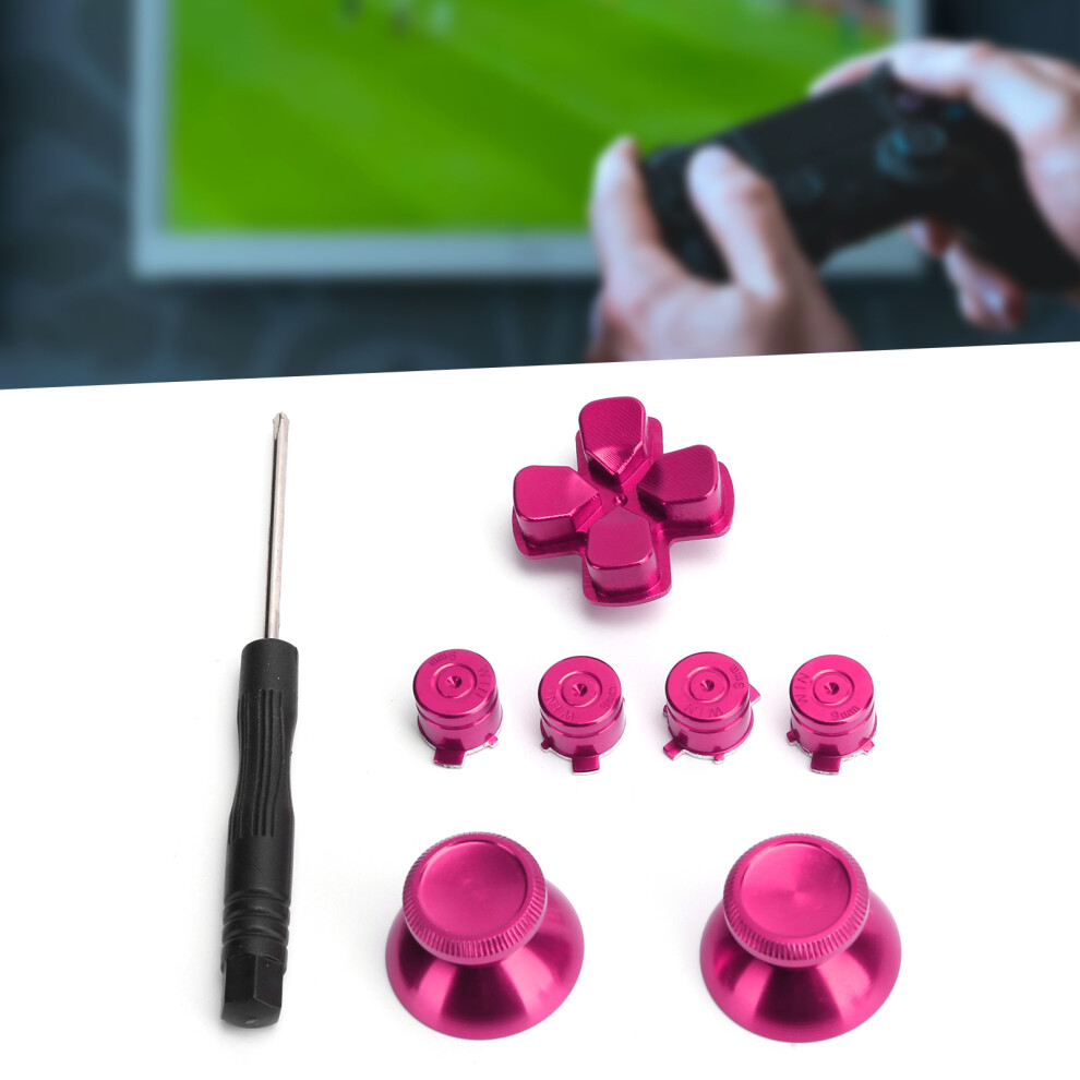 Rose Metal Thumbstick For Ps4 Gamepad, Aluminum Alloy, 30G Red 4631391971721