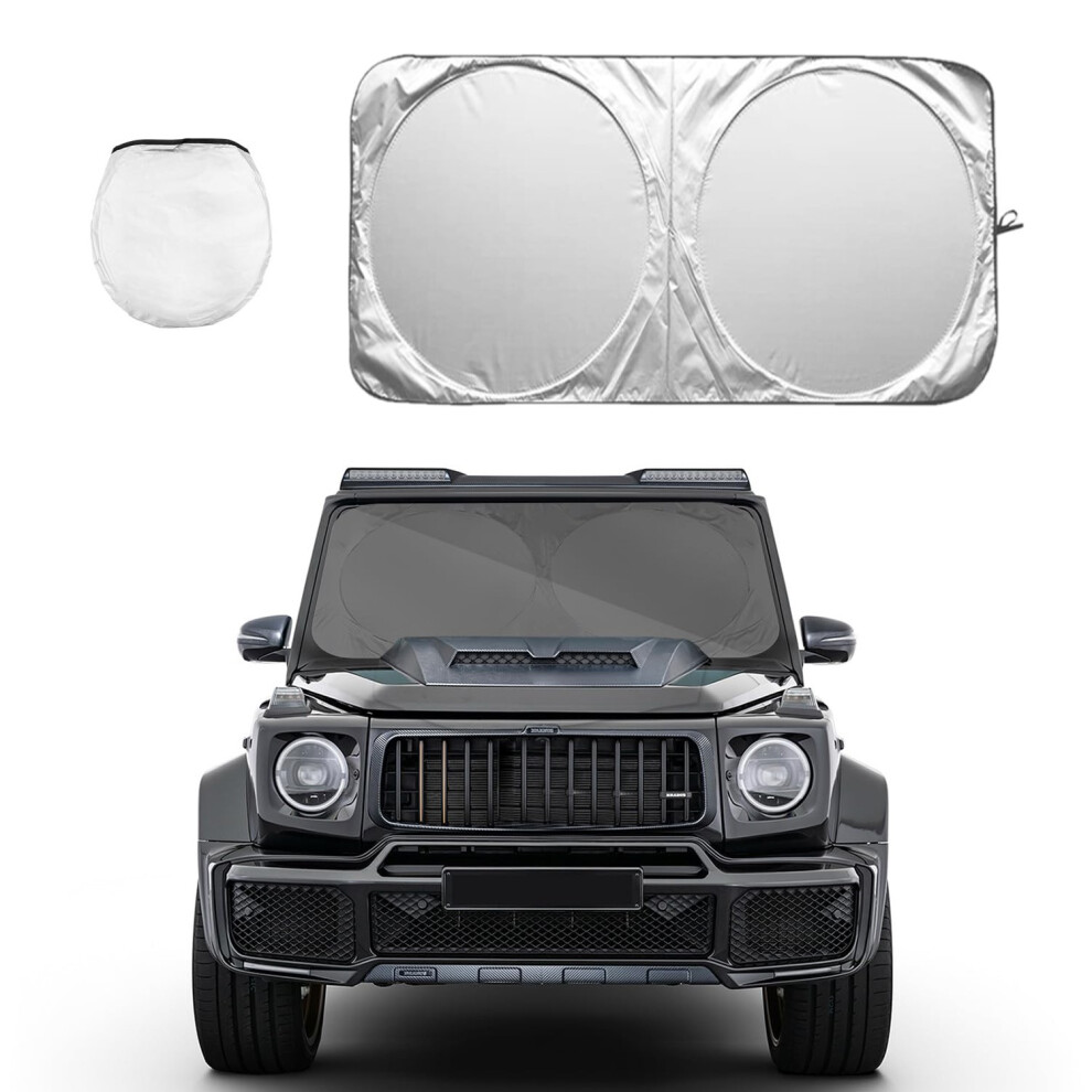 Extra Large Foldable Windshield Sun Shade (75"X35"), Universal Fit For Cars, Trucks & Suvs Â Compatible With Most Vehicles 9028731148168
