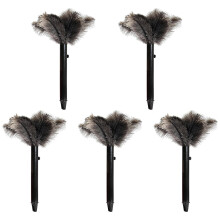 Plumeau en plumes d'autruche de 35,5 cm avec manche en bois – Naturel, écologique et réutilisable ; convient aux besoins de nettoyage courants