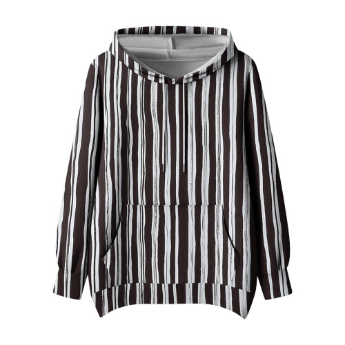 Oversize sweatshirt med lomme og grafisk print til damer