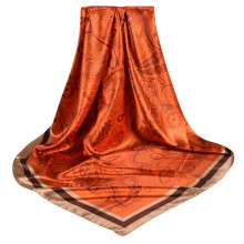 Haartuch für Damen, modisches Accessoire, Satinschal, Stola, Kopftuch, Haartuch, Seidenbandana, gelb, Einheitsgröße