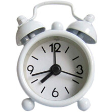 Despertador analógico de metal para decoração de casa, vermelho, 6 cm x 1,8 cm x 2,5 cm