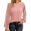 Damesblouse van kant, polyester, lange mouwen, ronde hals 1