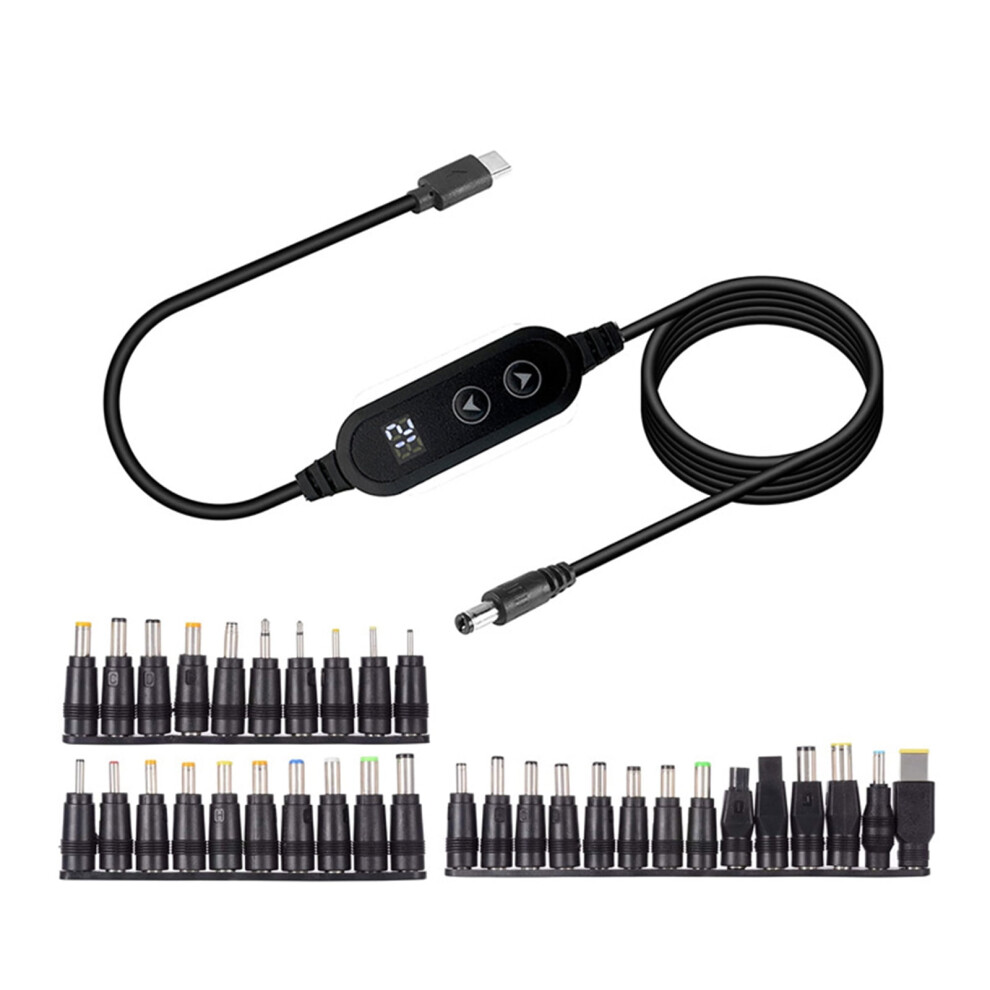 Adjustable Voltages Usb C To Dc5525 Charging Cable Pd65w With 34 Conversion Heads For Laptops Routers And Electronics 9083649375037