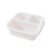 Contenitore per alimenti Bento Box con 3 scomparti, colore beige. 1
