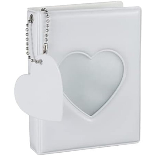 Porte-photocards Kpop blanc, 32 pochettes, 7,6 cm