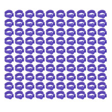 100pcs Purple 8mm Pigeon Leg Rings Identification Bands Poultry Supplies