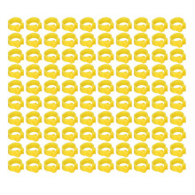 100PCS Yellow Plastic Pigeon Leg Rings 8mm for identification
