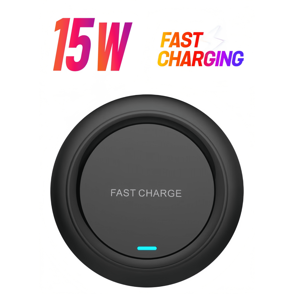 15W Ultra-Slim Qi Wireless Charger Pad Compatible With Iphone 14/13/12/11/X & Samsung Galaxy S23/S22/S21/S20 9426043860615