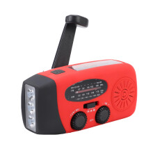 Notfall-Handkurbel-Solarradio mit LED-Taschenlampe 2000mAh, IPX3