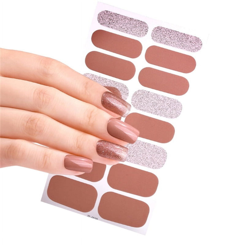 French Style Semi-Cured Nail Strips â 16 Pieces