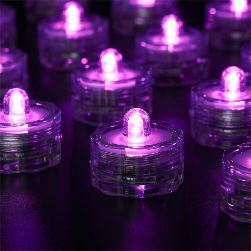 LED Submersible Waterproof Tea Light Candles 6 12 24 36 48