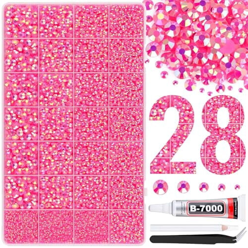 22000pcs Resin Rhinestones2/3/4mm Assorted Colours