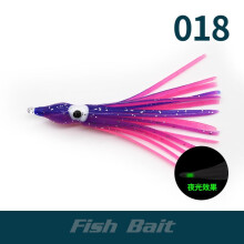 2pcs Luminous Octopus Squid Fishing Skirts 5cm/9cm Trolling Lure Soft Plastic Bait For Trout Salmon Sea Bass