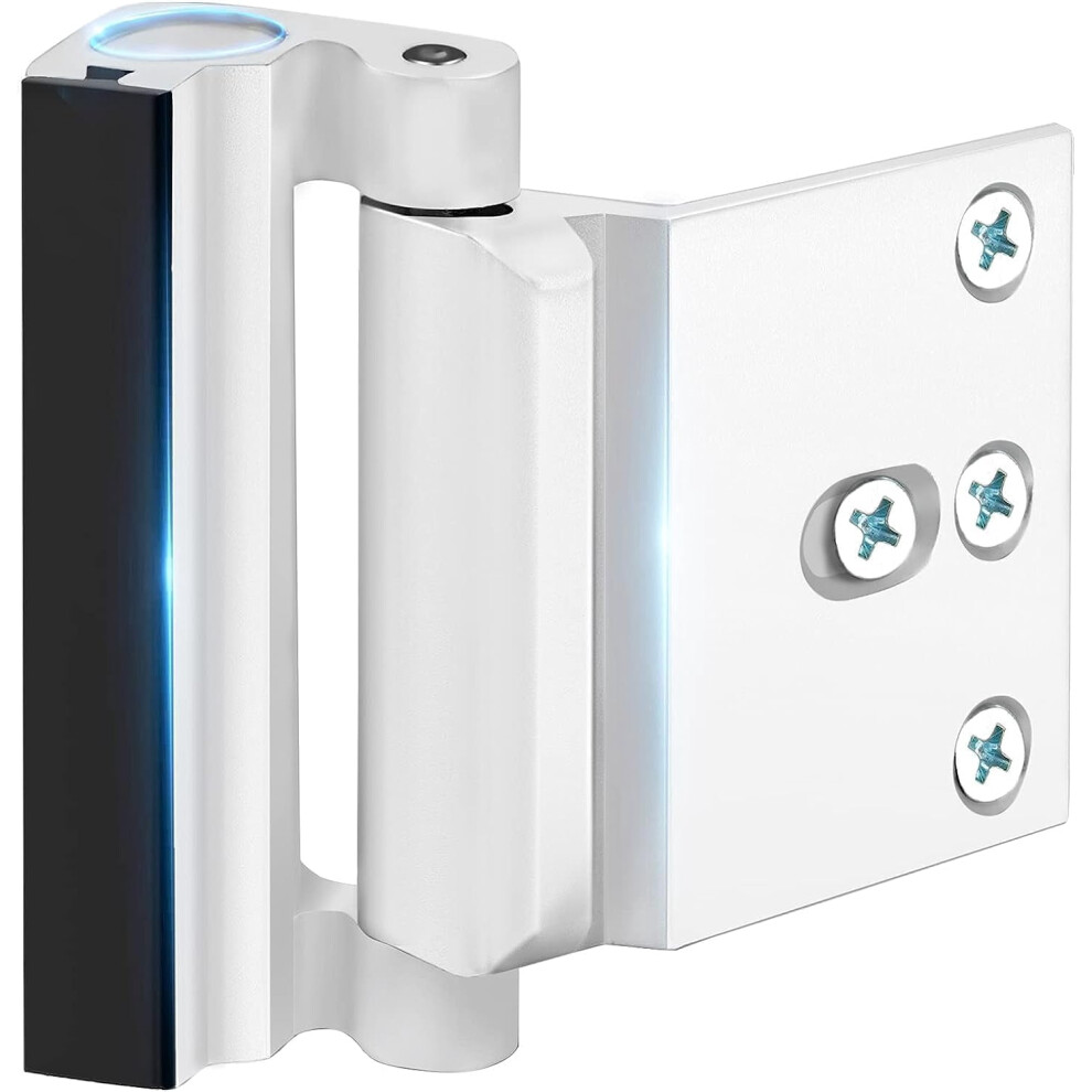 Door Reinforcement Lock Â 8-Screw Safety Lock For Inward-Swinging Doors, 800 Lbs Deadbolt Guard, White 9023022536914