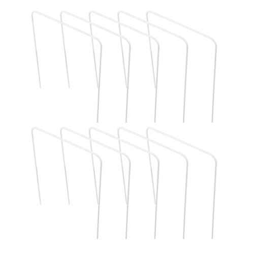 10 Pack White Iron Croquet Hoops