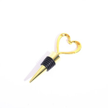 3 tapones de vino con forma de corazón – Plateados, ideales para recuerdos de boda