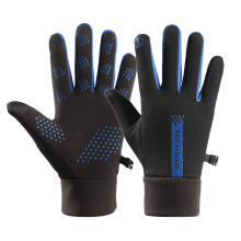 2Pcs Gloves for Women Fashion Accessories Fleece Thermal Warm Plush Waterproof Touchscreen Mens Mittens Blue