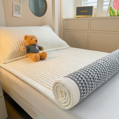 Matelas étudiant en polyester blanc 90 x 200 cm