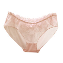 Panties for Women,Transparent Lace Underwear Low Waisted Seamless Mesh Triangle Panties For Women,Womens Underwear,Beige,L
