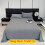 Queen Bed Sheets, Soft Polyester, 180x230cm, Gray 1