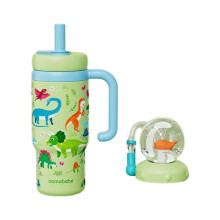 Kubek Whale Fountain Tumbler, 24 uncje, stal nierdzewna z uchwytem