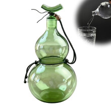 Glass Gourd Water Chinese Retro Clear Glass Drinking Decorative Cup, Bott Gourd Travel Drinking Sports